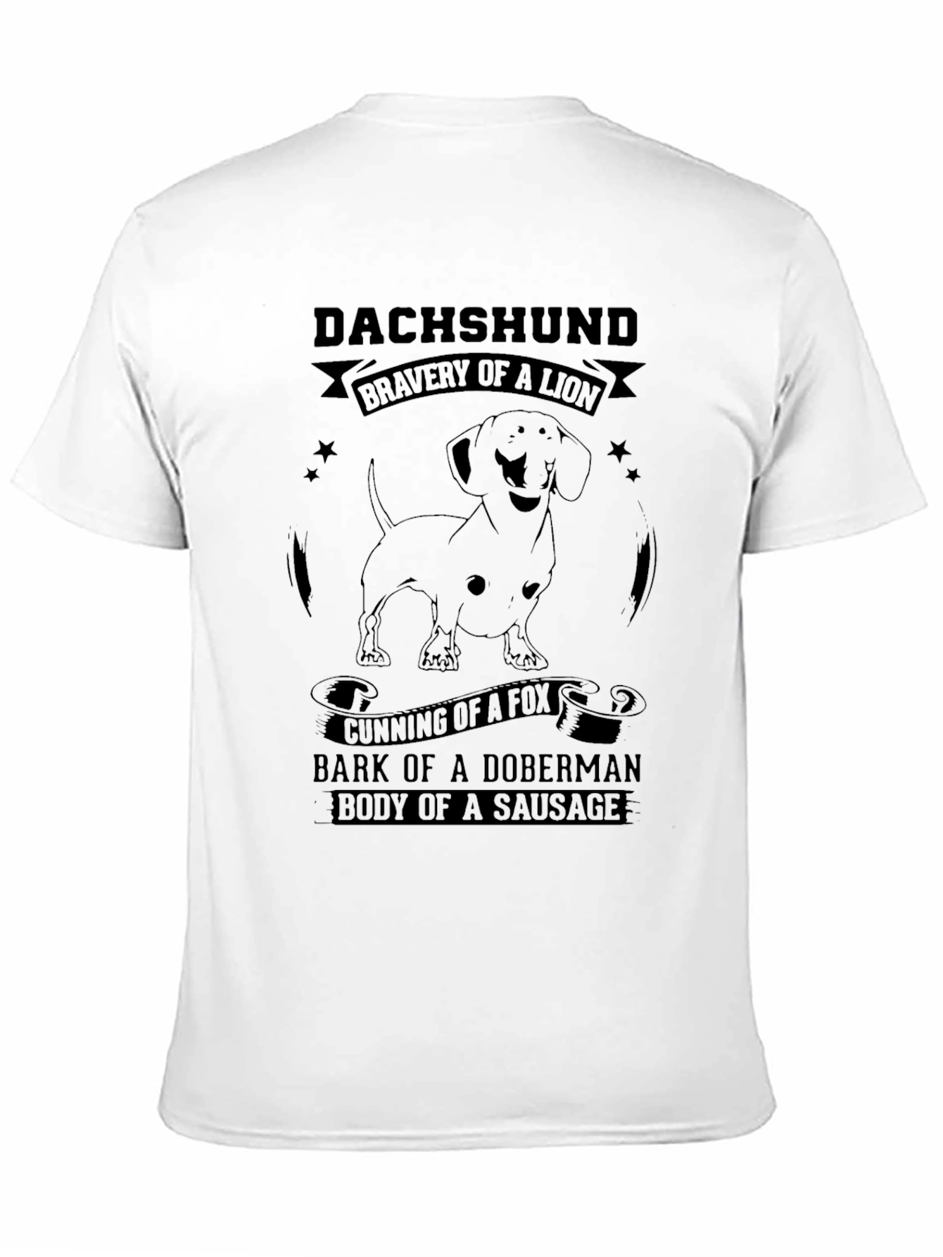Dachshund Dog T-Shirt - Bravery of a Lion