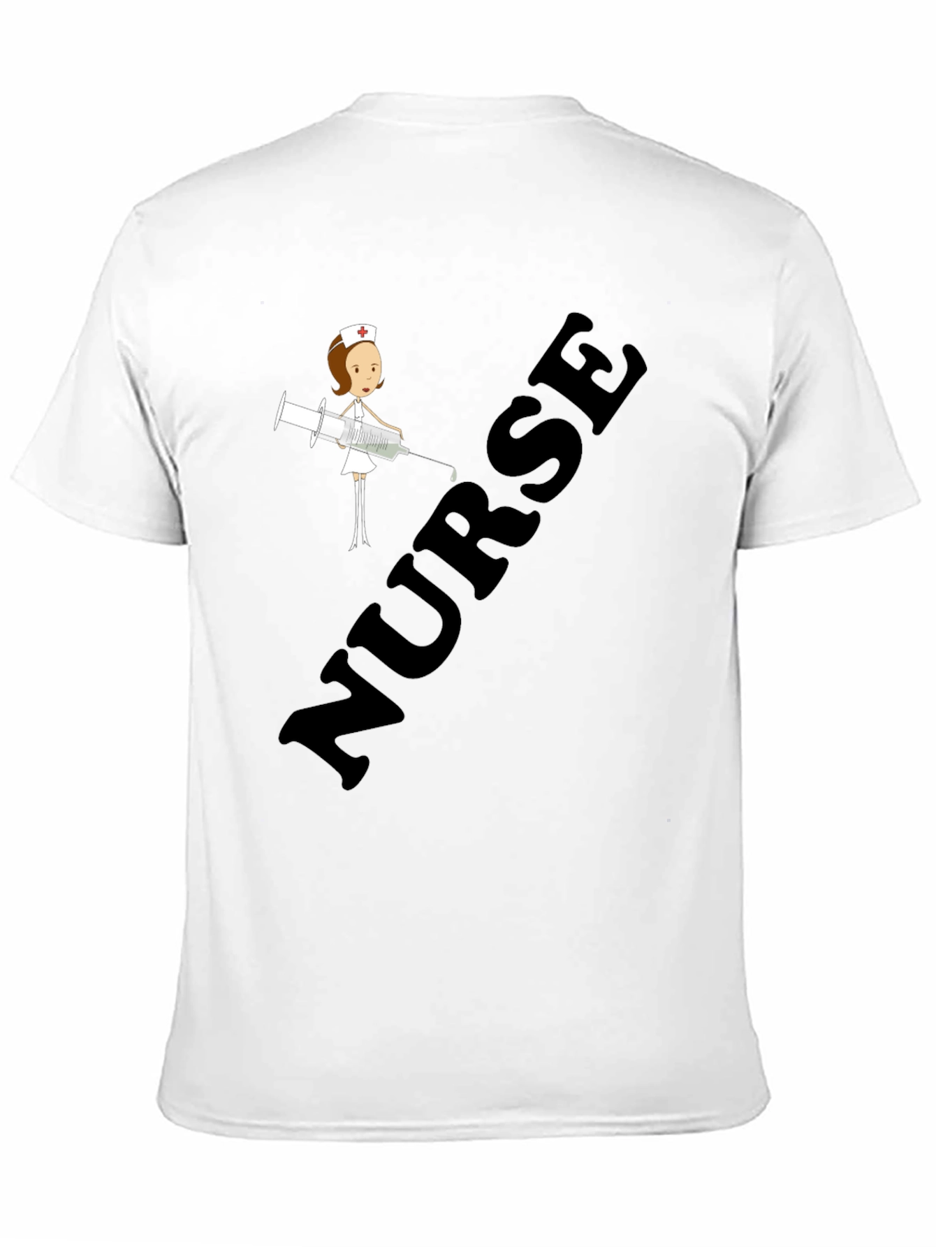 Nurse Cartoon Graphic T-Shirt - Unisex Black Tee