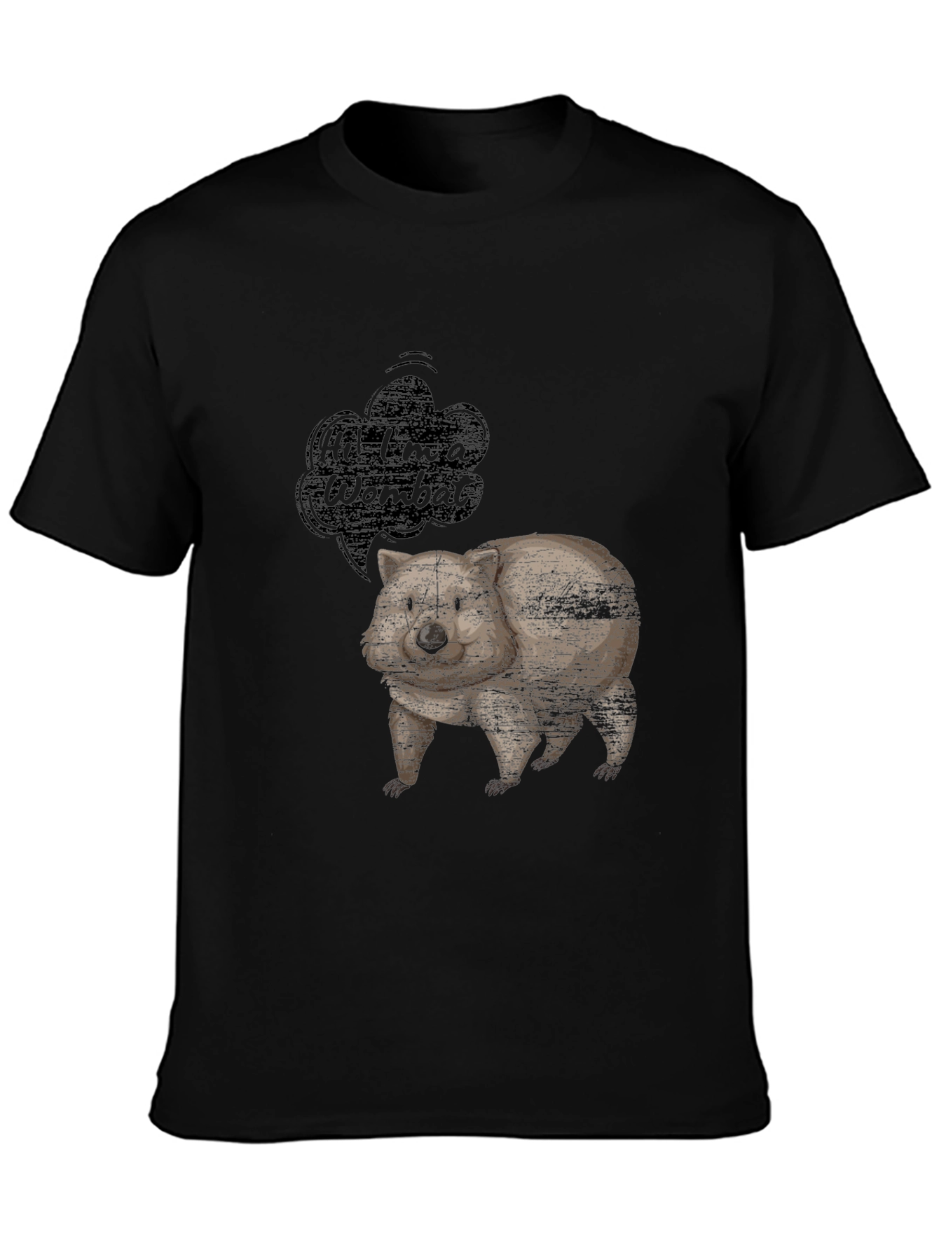 Wombat Graphic Tee - Mens Black T-Shirt