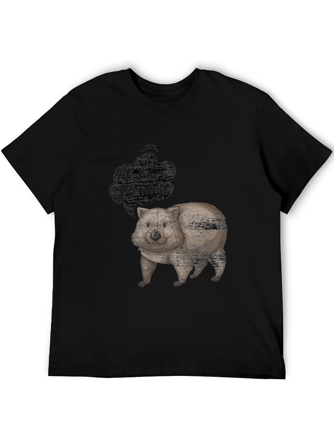 Wombat Graphic Tee - Mens Black T-Shirt