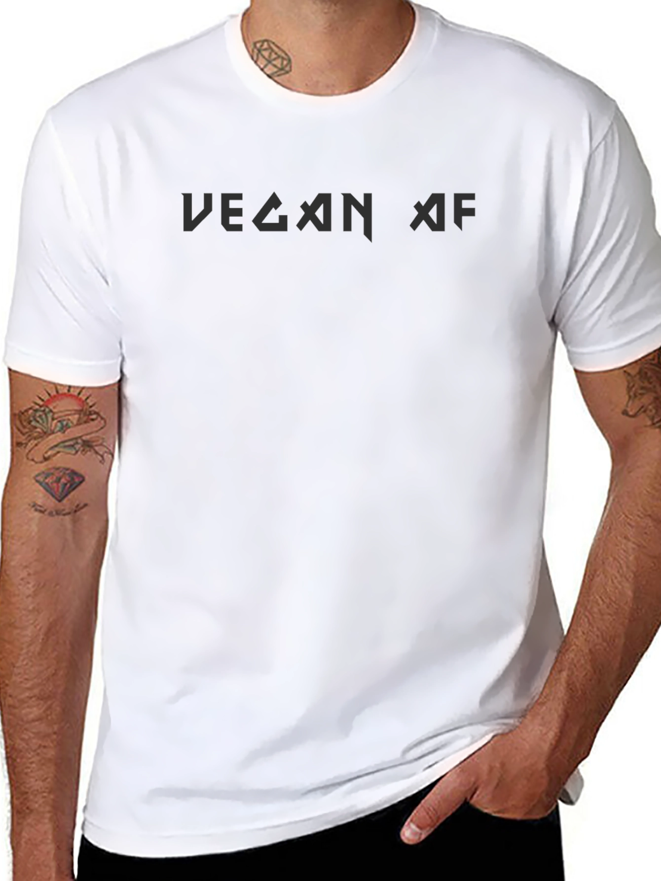 Vegan AF Black Graphic Tee - Soft Cotton