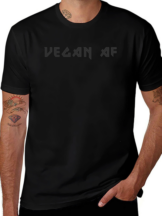 Vegan AF Black Graphic Tee - Soft Cotton