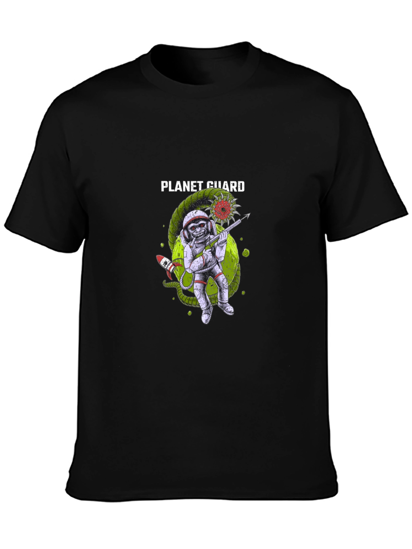 Planet Guard Graphic Tee - Space Defender Style