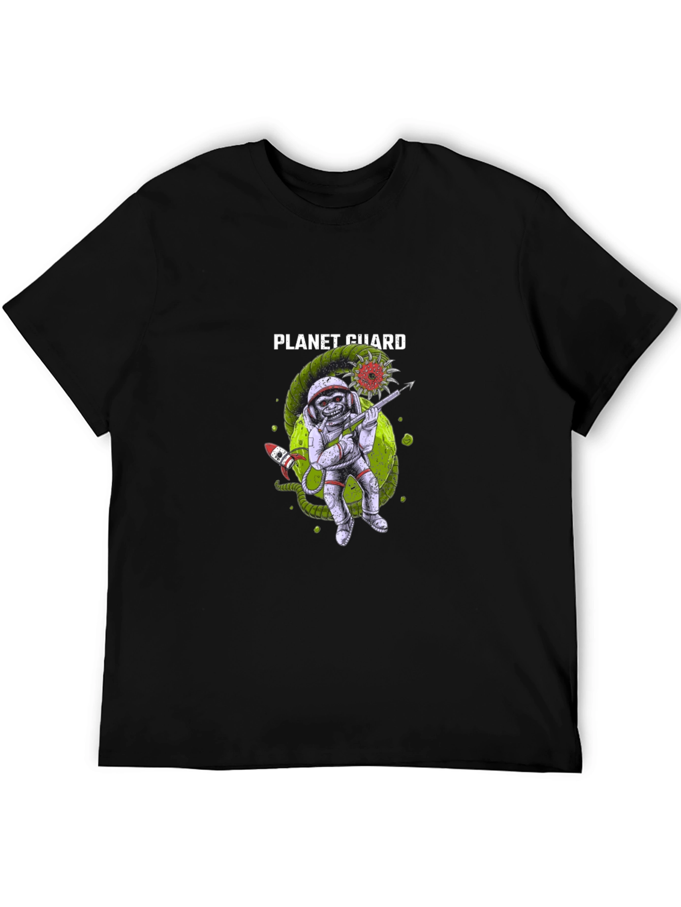 Planet Guard Graphic Tee - Space Defender Style