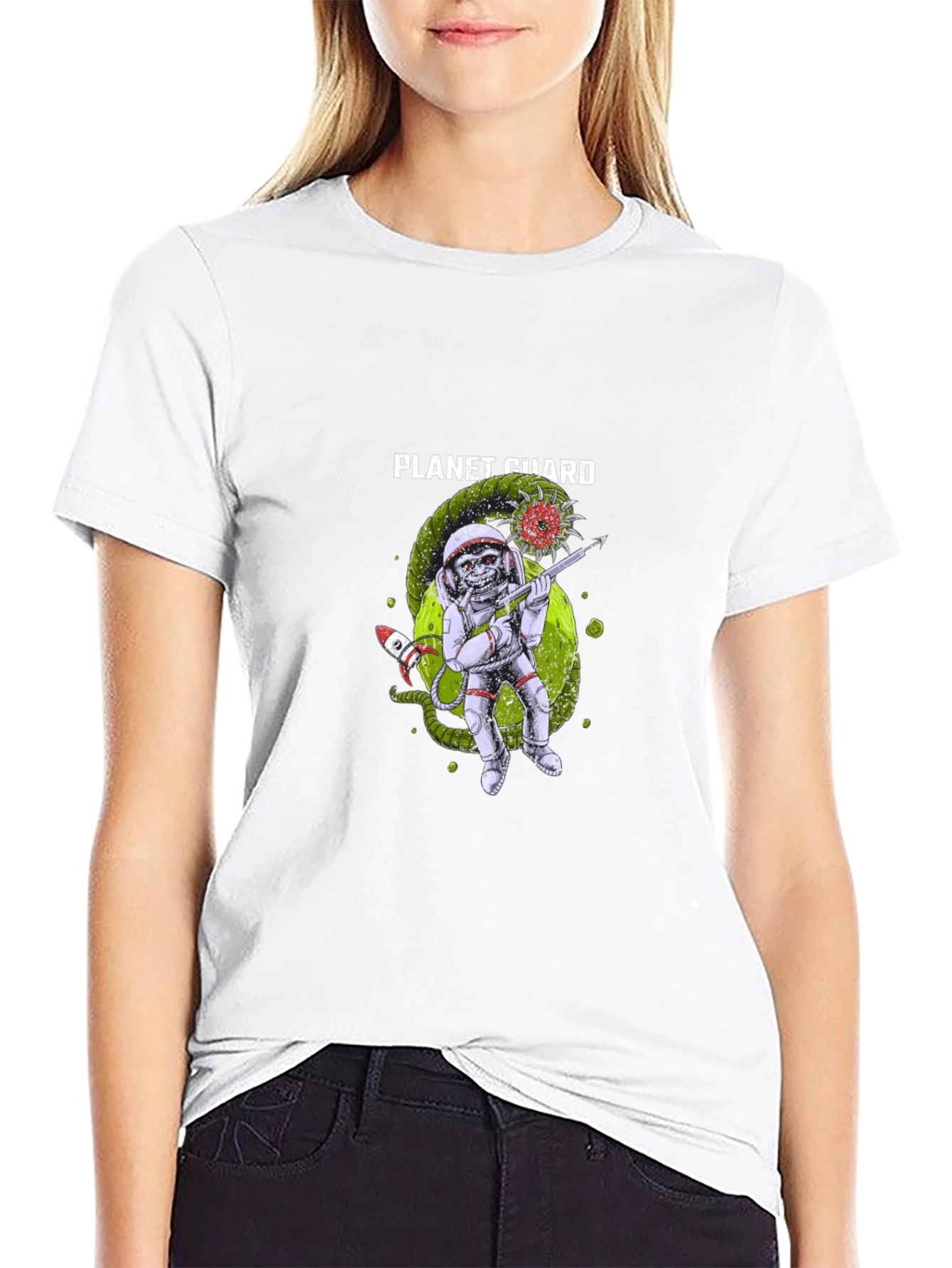 Planet Guard Graphic Tee - Space Defender Style