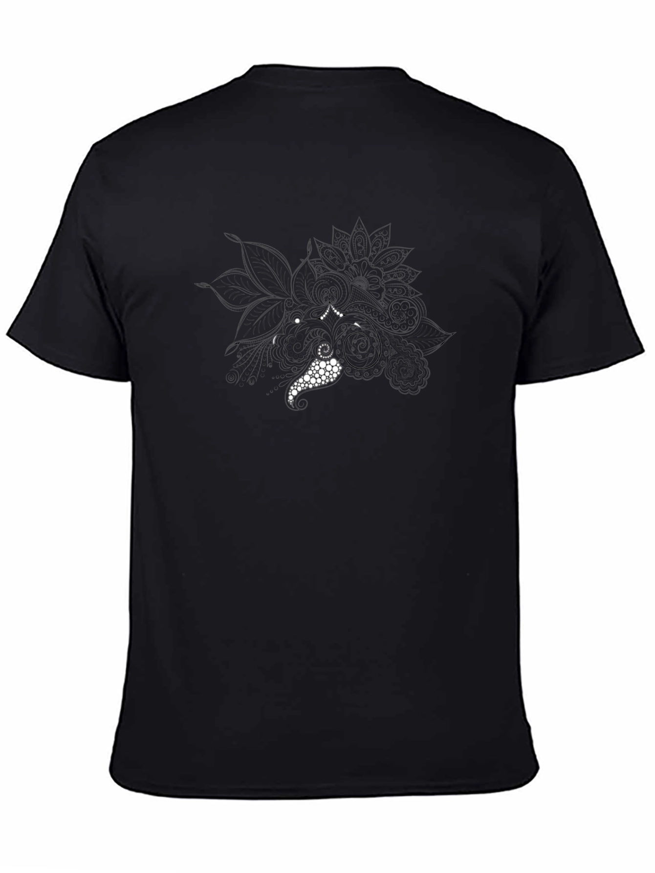 Ganesha Art Black T-Shirt for Men