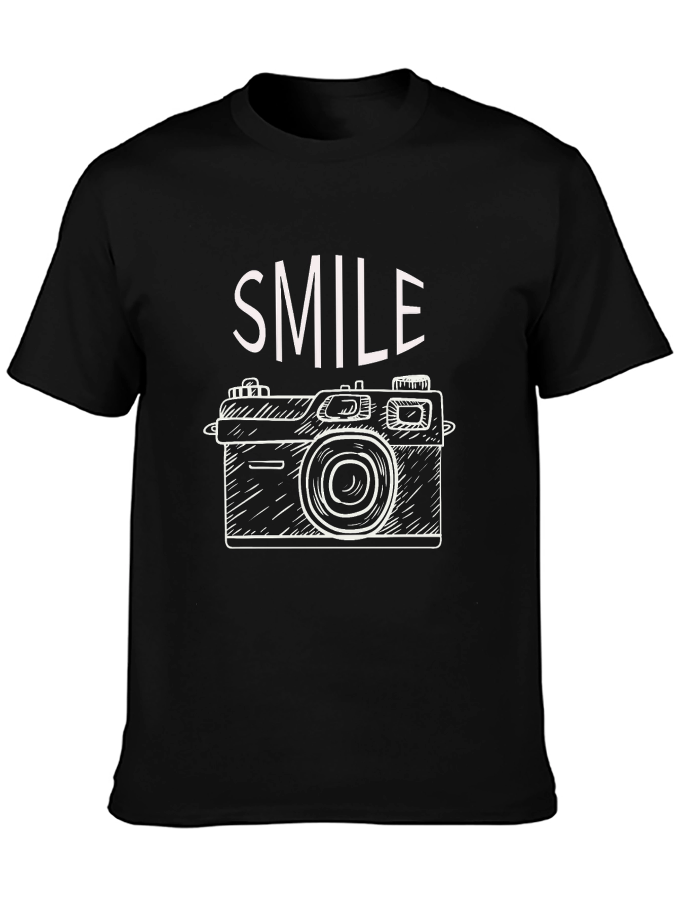 Smile Camera Graphic T-Shirt - Casual Trendy Tee