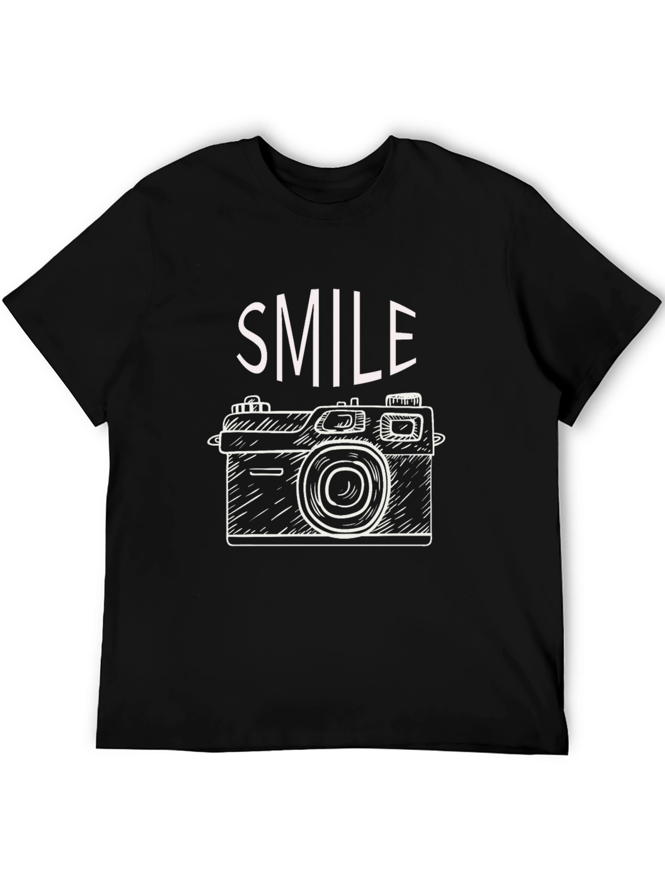 Smile Camera Graphic T-Shirt - Casual Trendy Tee