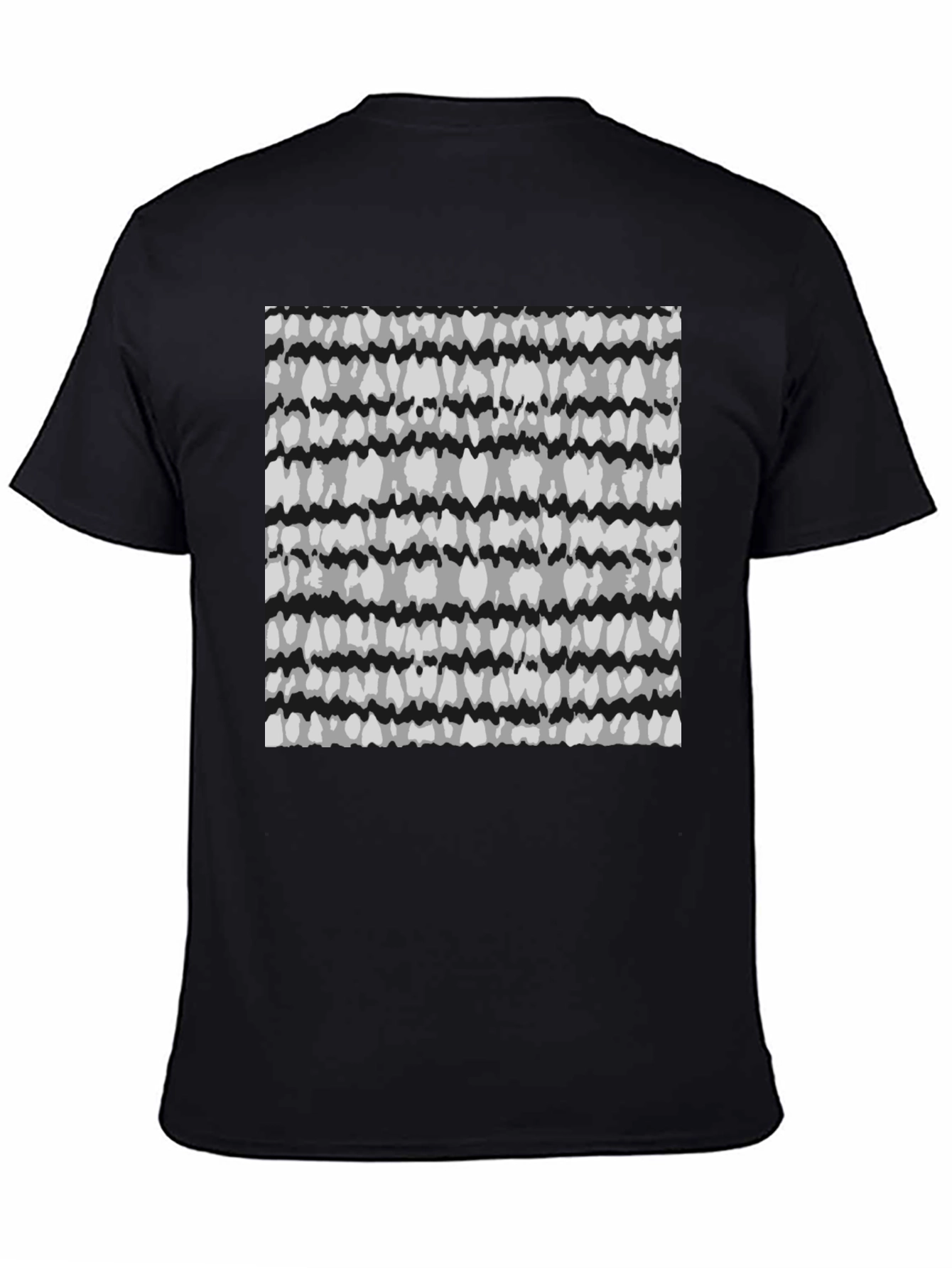 Abstract Pattern Black T-Shirt
