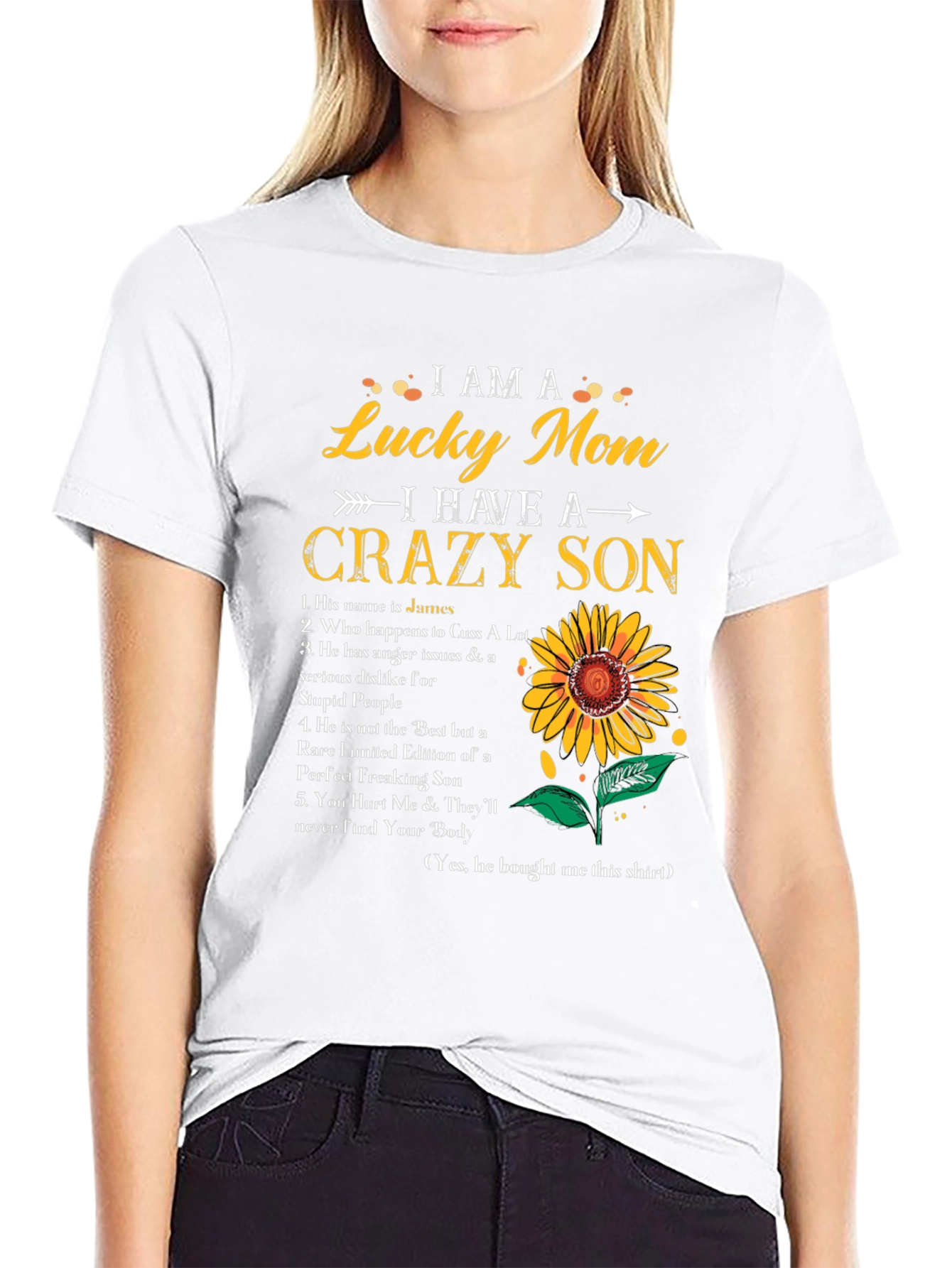 I am a Lucky Mom Crazy Son T-Shirt