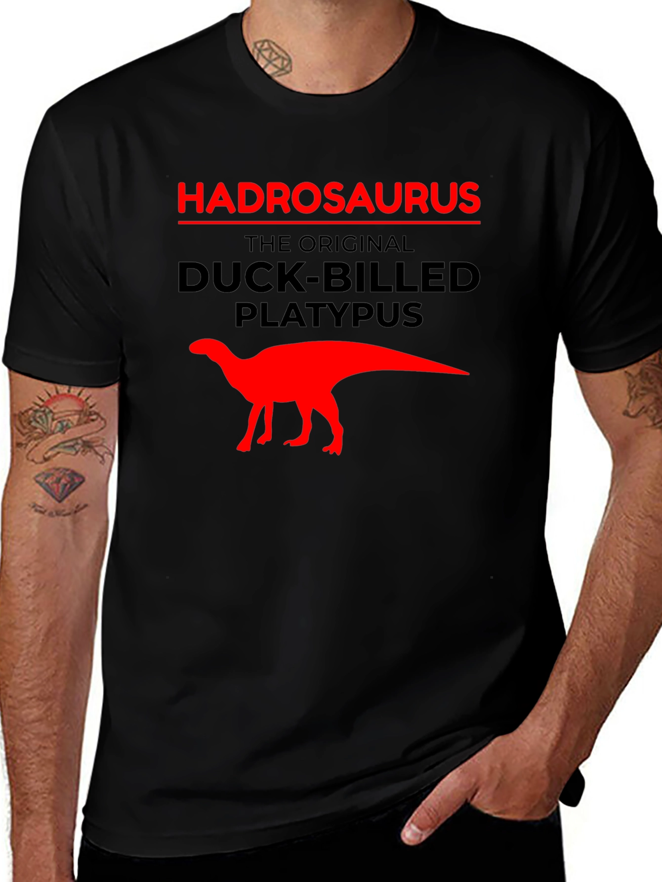 Hadrosaurus Duck-Billed Platypus Graphic Tee