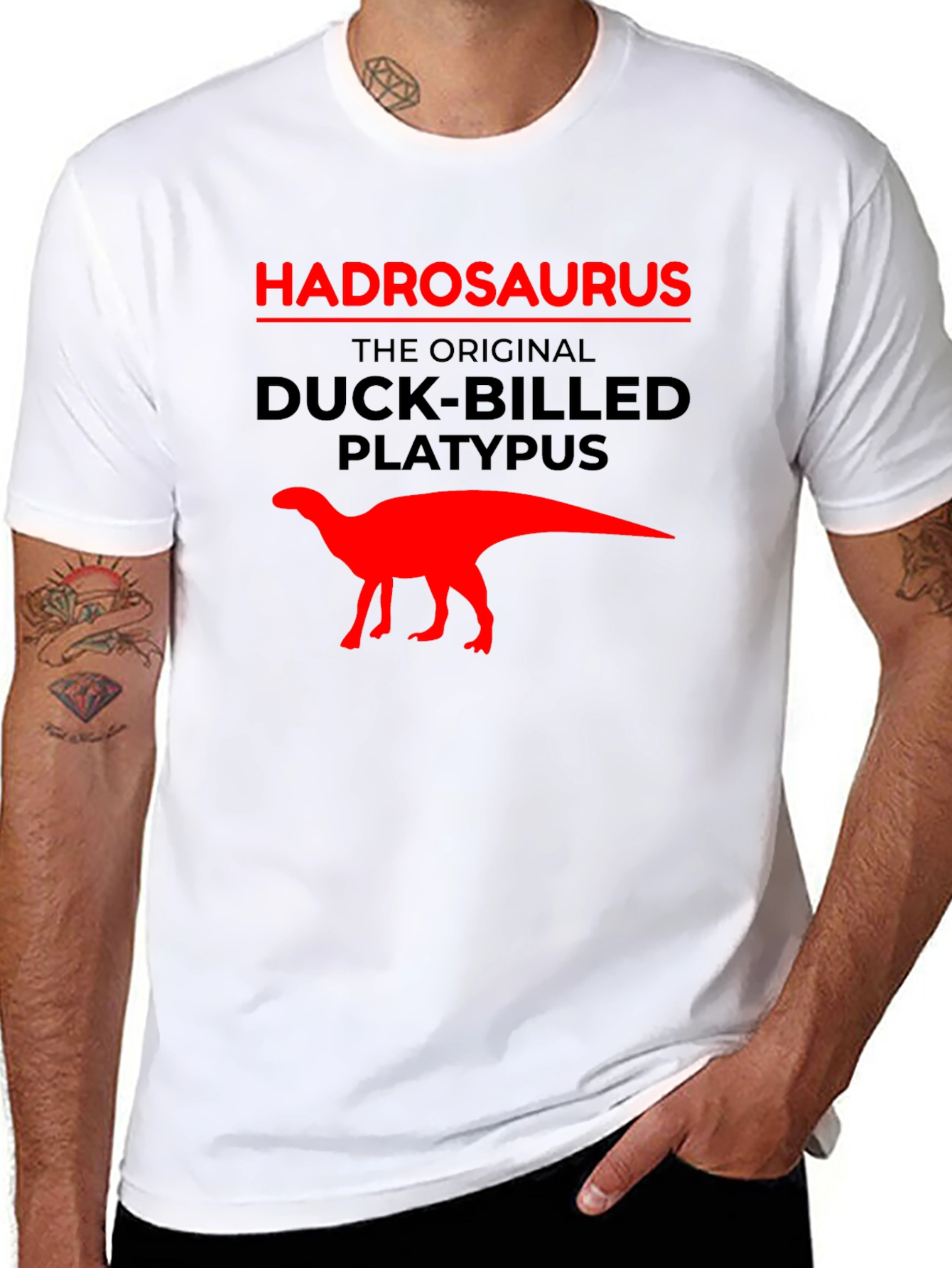 Hadrosaurus Duck-Billed Platypus Graphic Tee