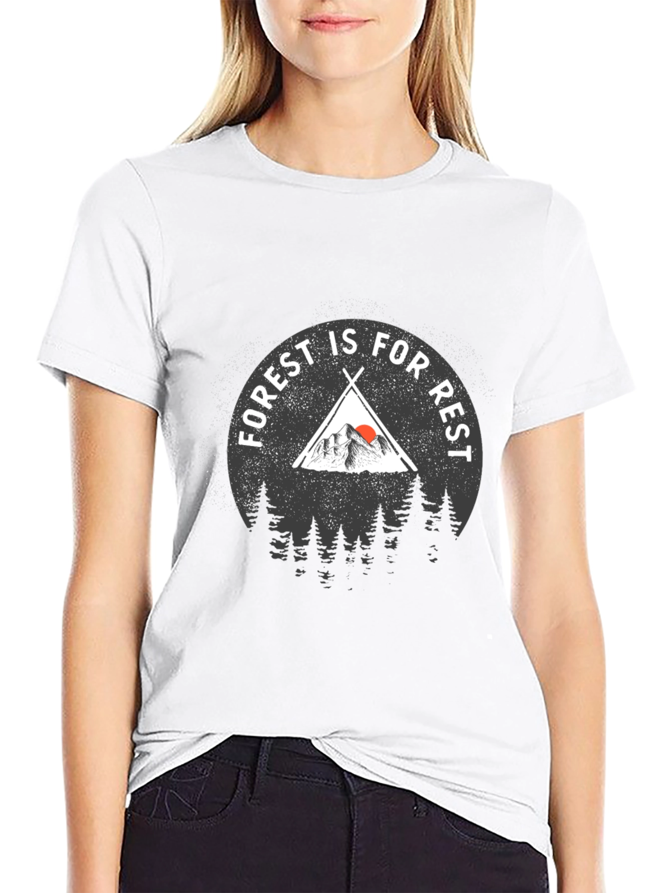 Forest Is For Rest Black Graphic T-Shirt