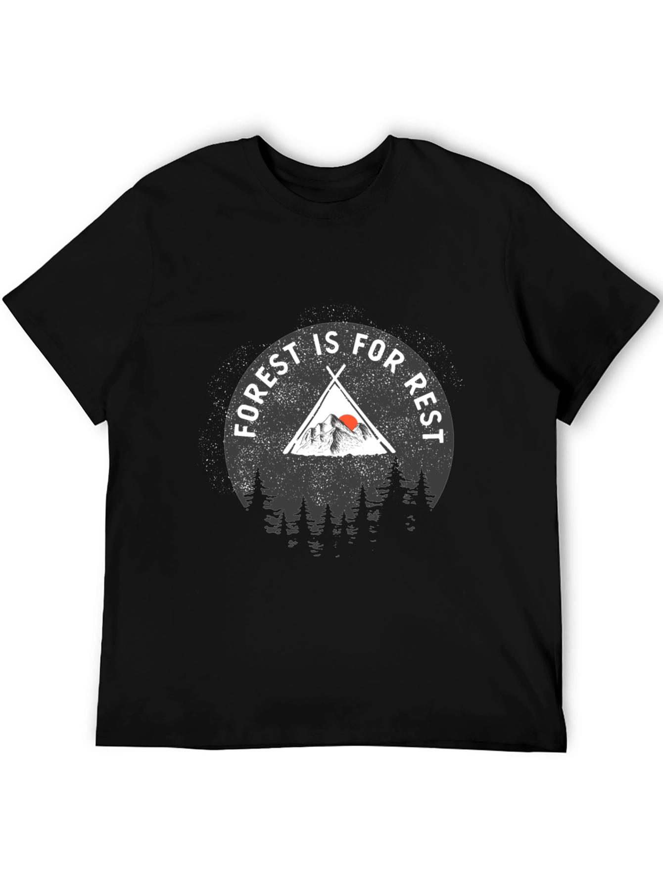 Forest Is For Rest Black Graphic T-Shirt
