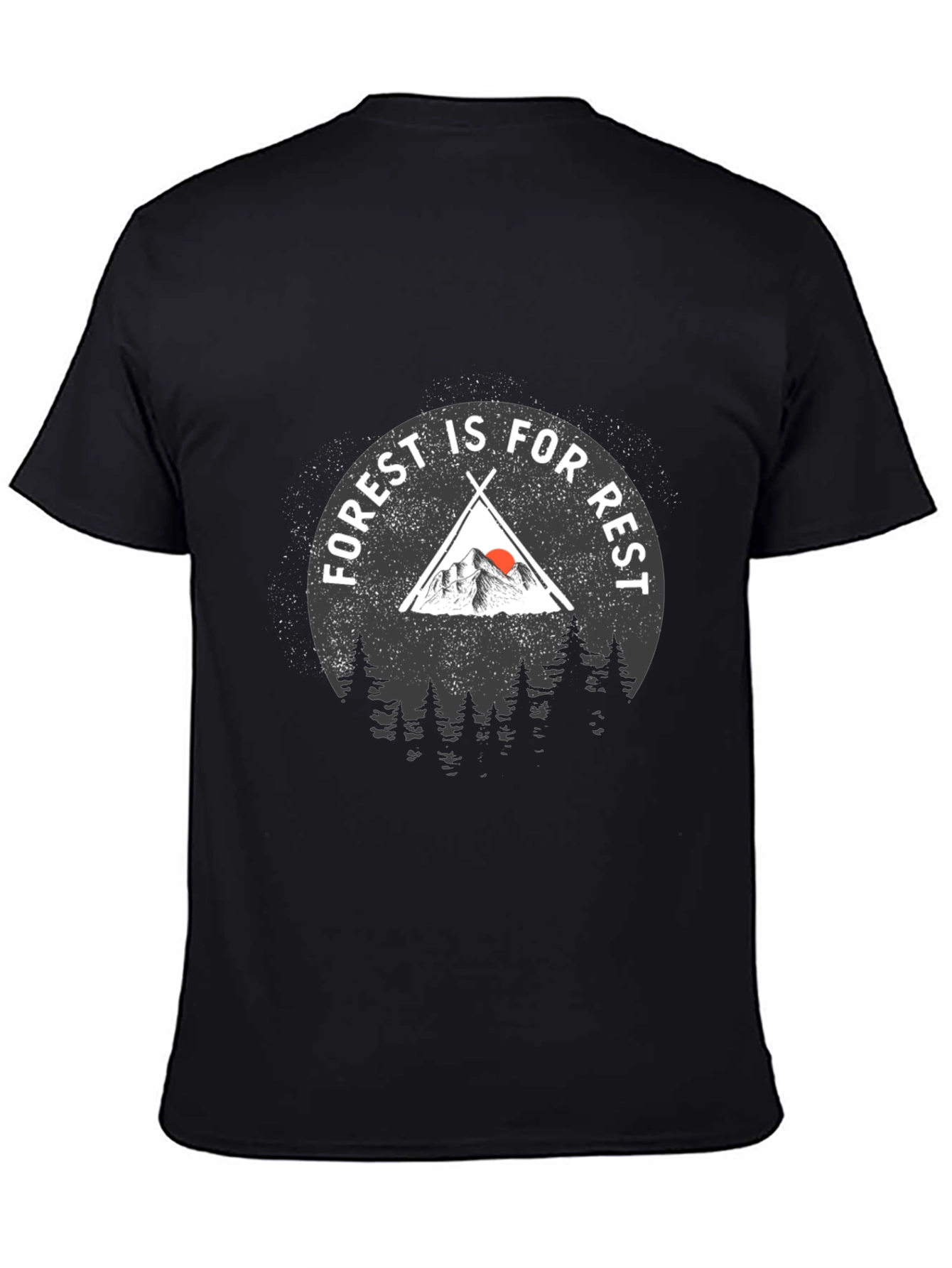 Forest Is For Rest Black Graphic T-Shirt