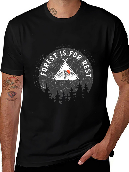 Forest Is For Rest Black Graphic T-Shirt
