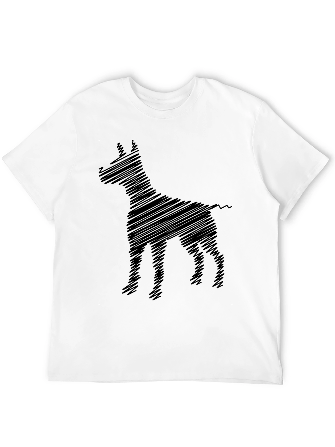 Dog Sketch Tee - Mens Black Graphic T-Shirt