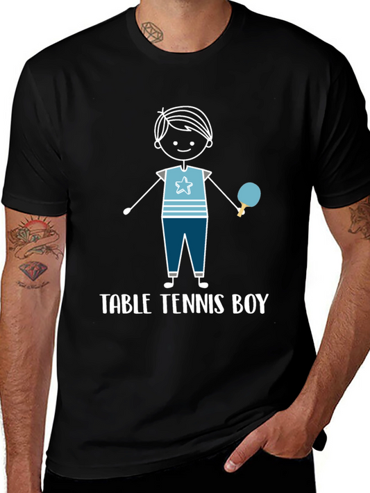 Table Tennis Boy Graphic T-Shirt