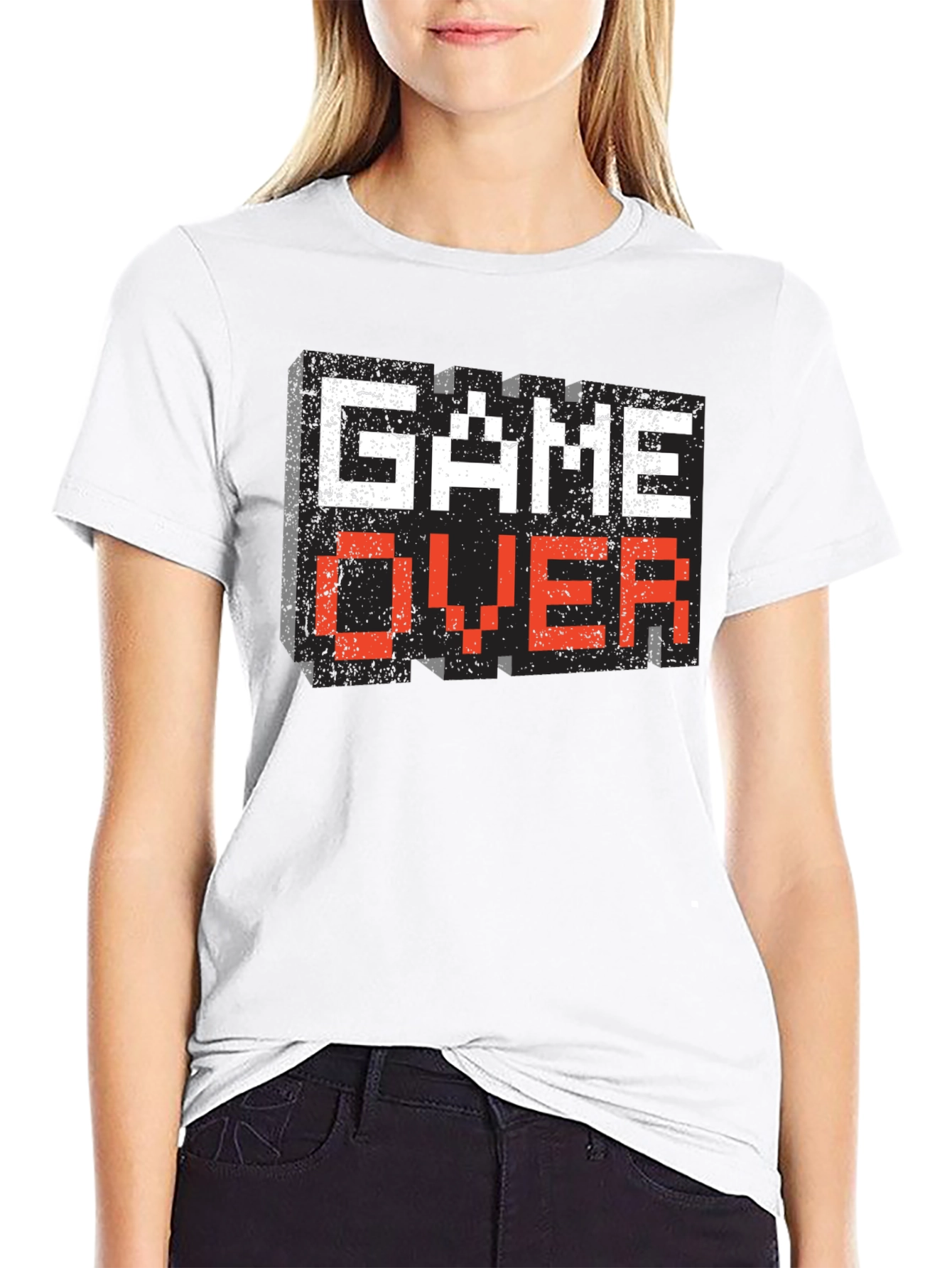 Game Over Pixel Art T-Shirt - Retro Gaming Tee