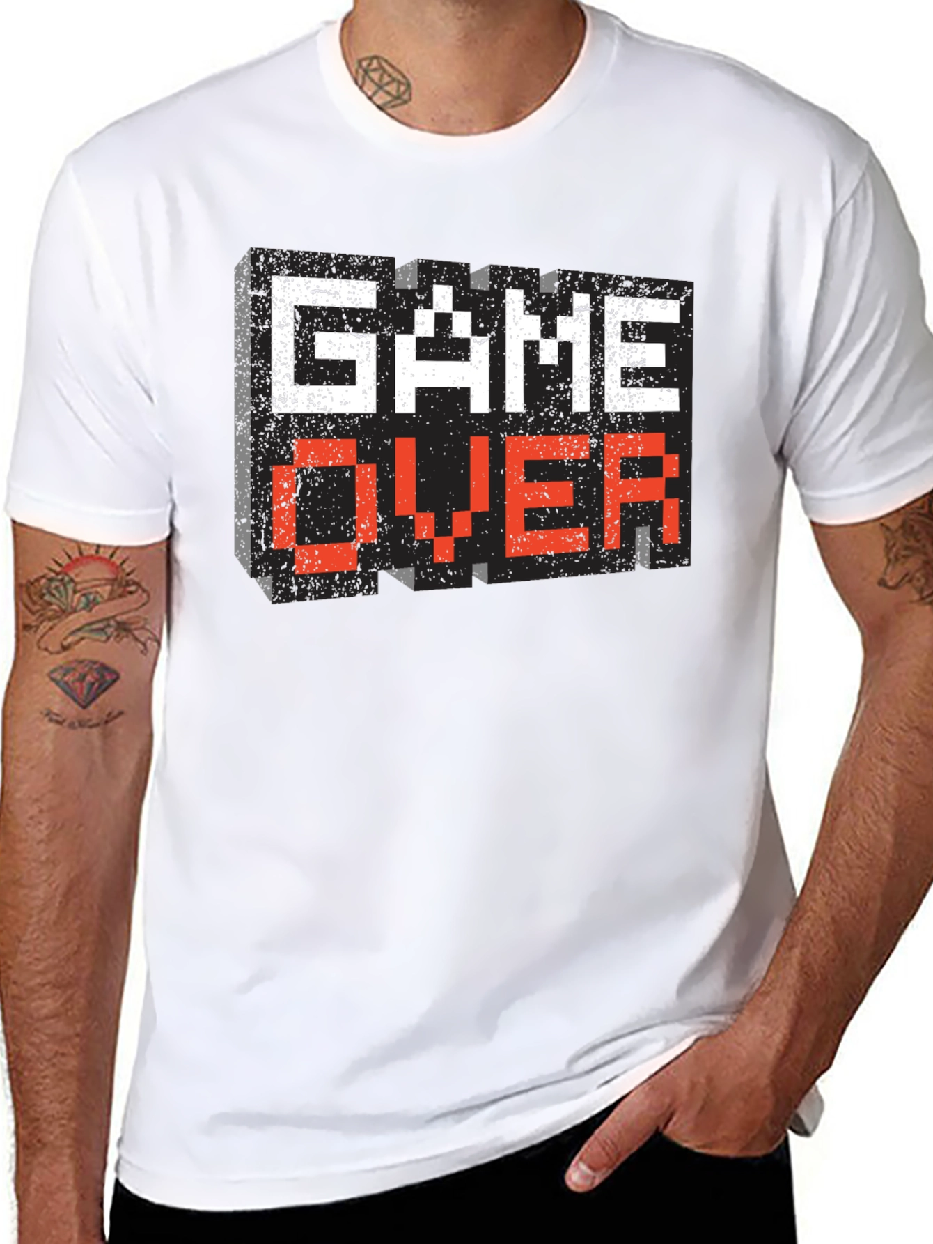 Game Over Pixel Art T-Shirt - Retro Gaming Tee