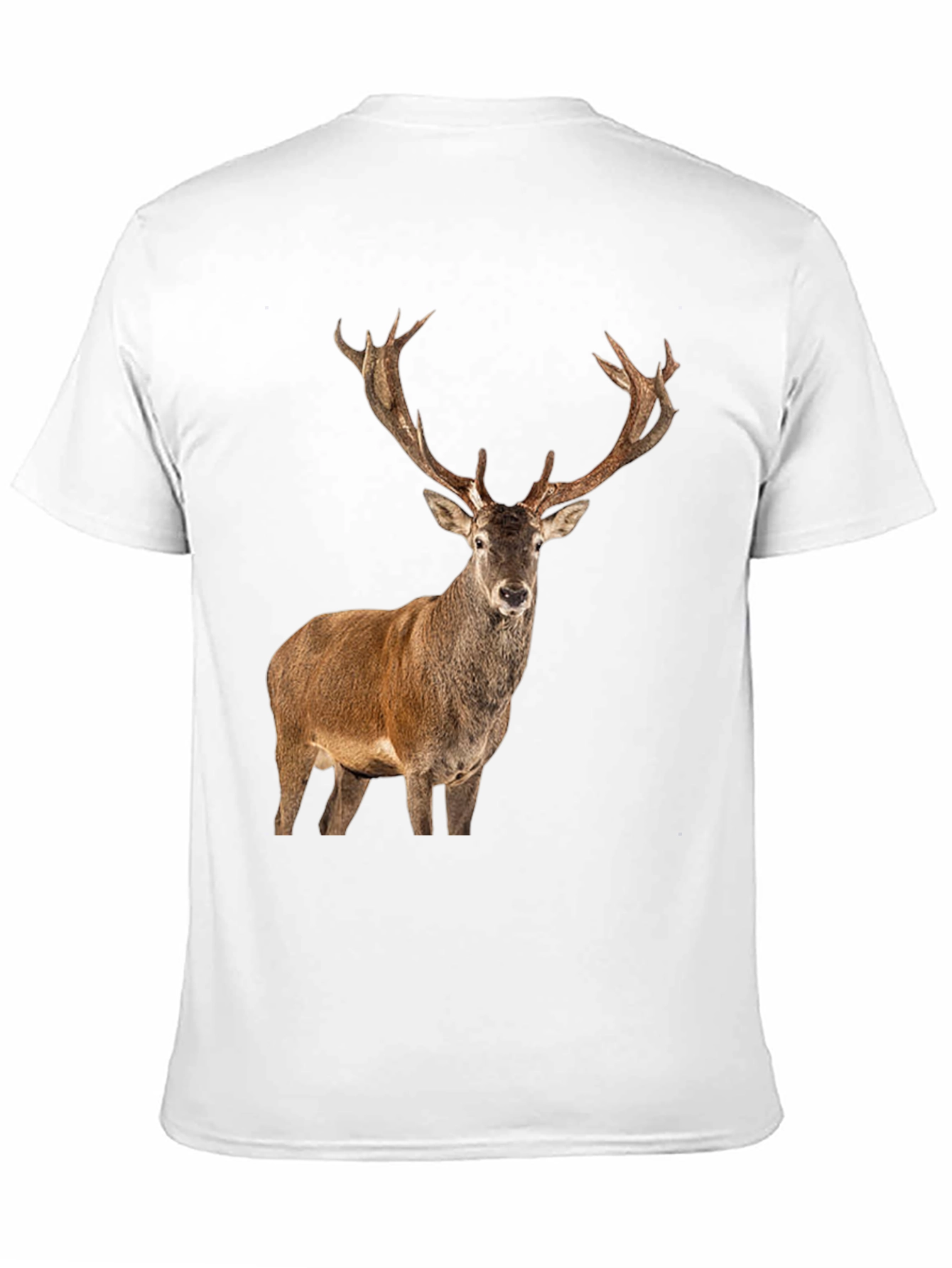 Deer Graphic Print Black T-Shirt