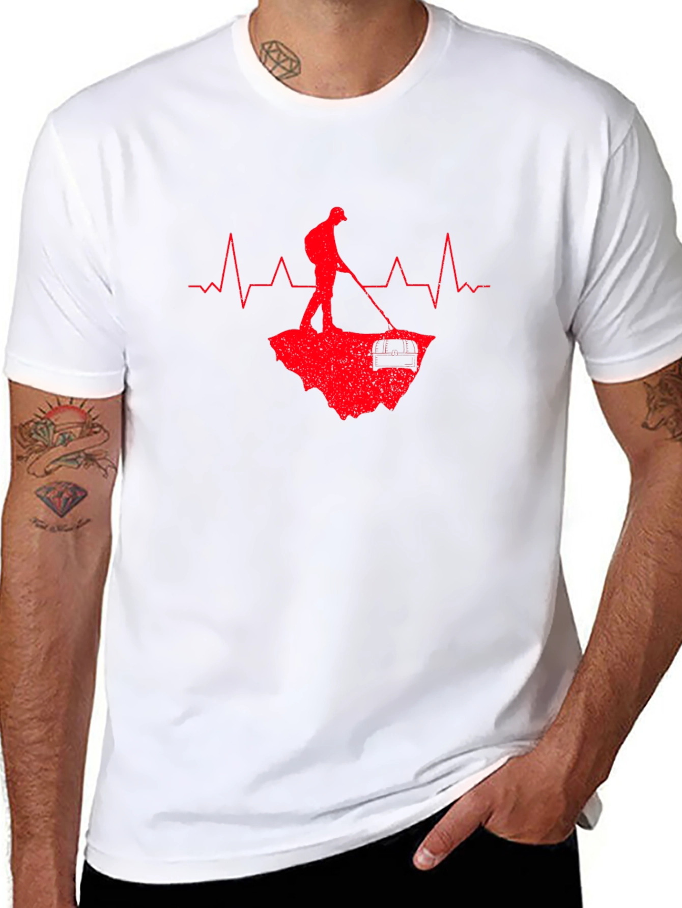 Metal Detecting Heartbeat T-Shirt