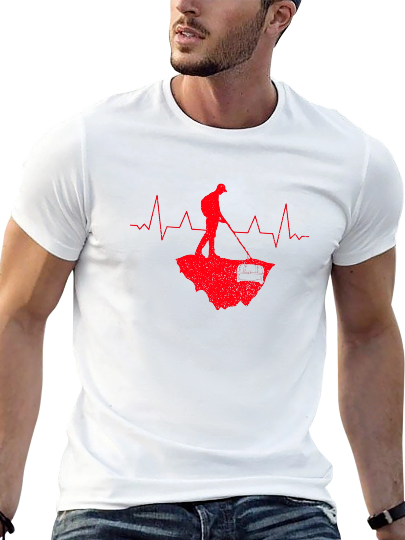 Metal Detecting Heartbeat T-Shirt