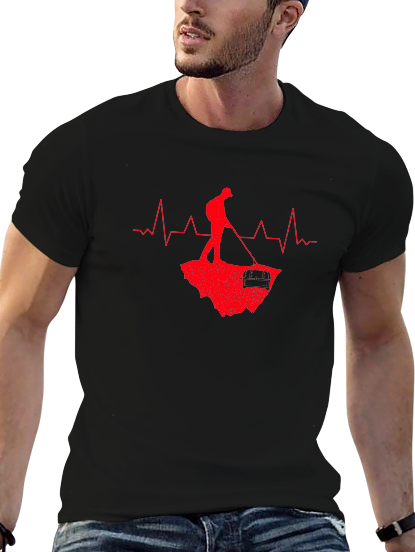 Metal Detecting Heartbeat T-Shirt
