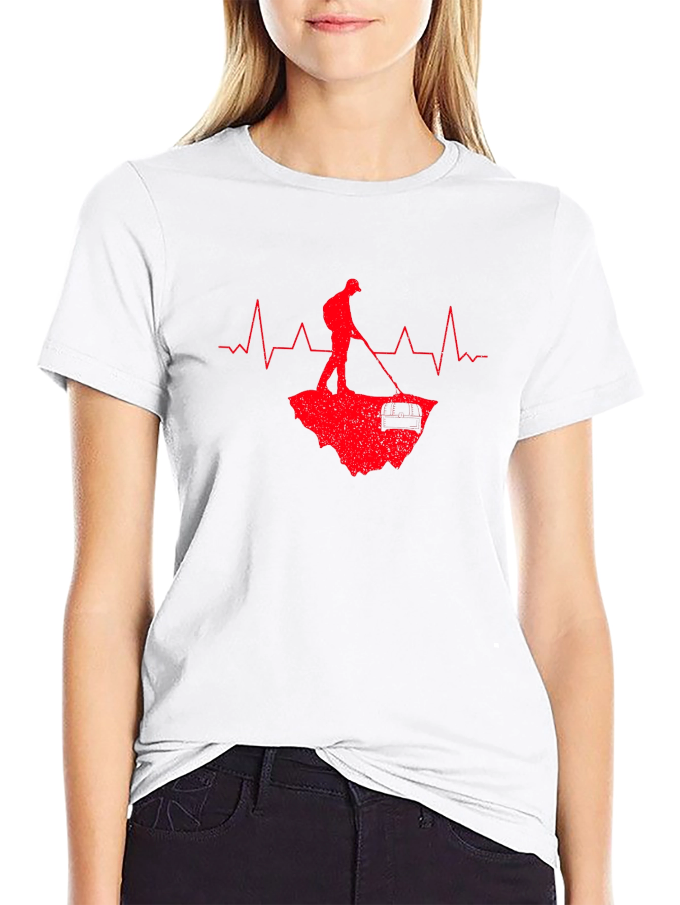 Metal Detecting Heartbeat T-Shirt