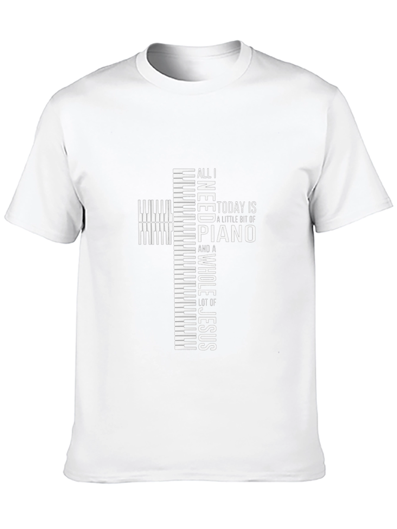 Piano and Jesus Graphic T-Shirt
