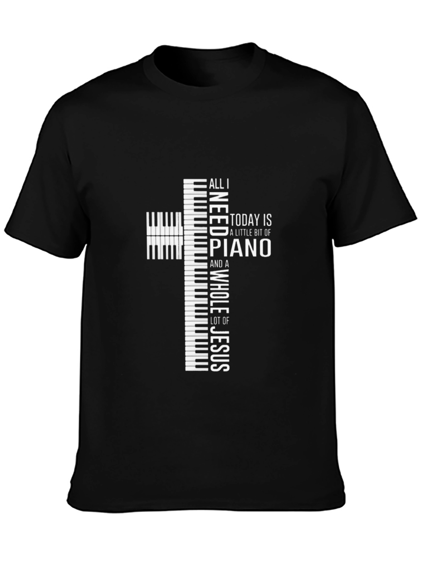 Piano and Jesus Graphic T-Shirt