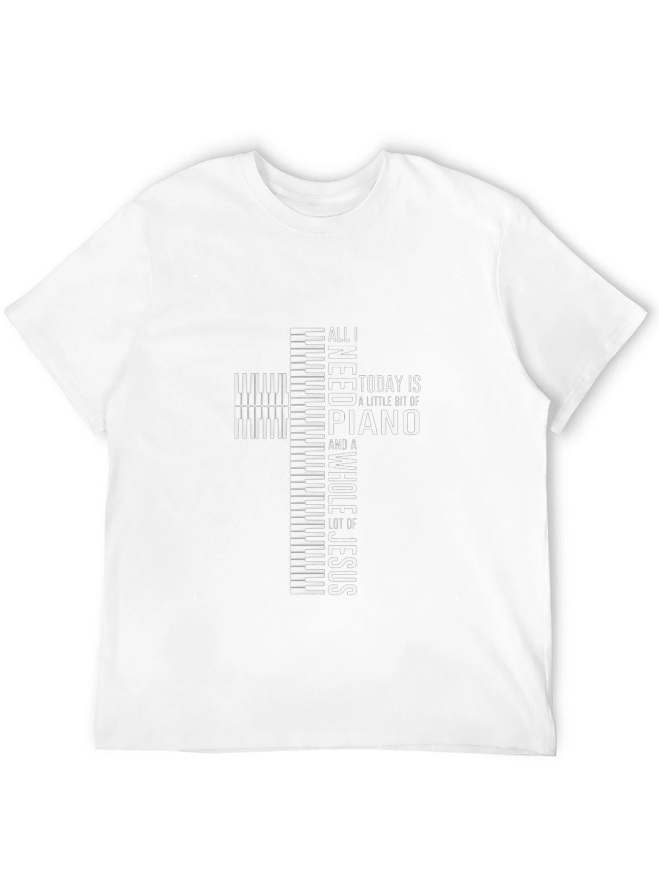 Piano and Jesus Graphic T-Shirt