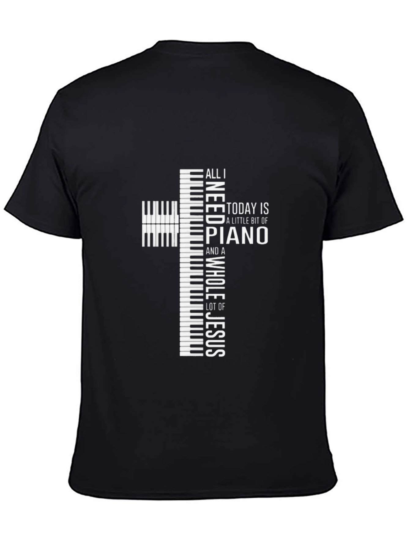 Piano and Jesus Graphic T-Shirt