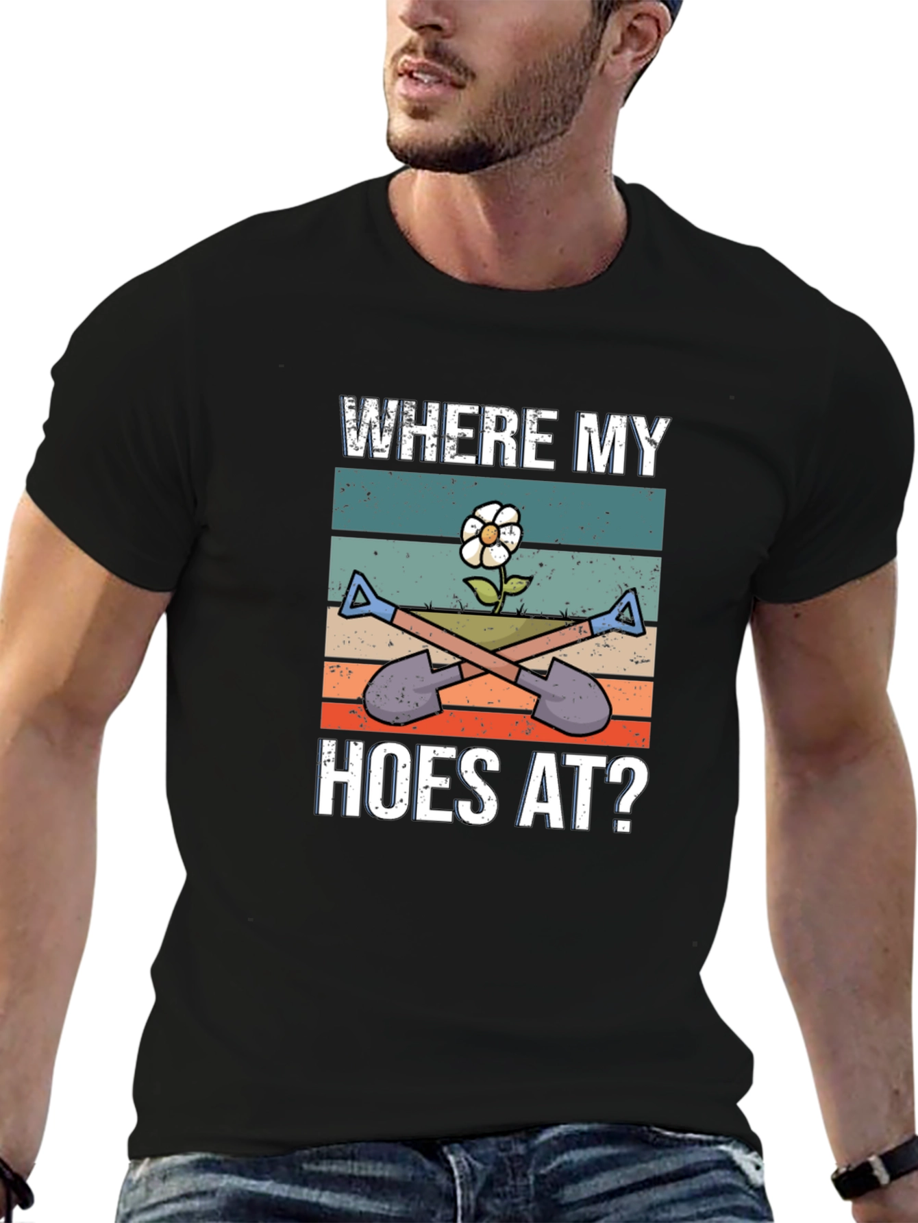 Where My Hoes At? Novelty Gardening T-Shirt