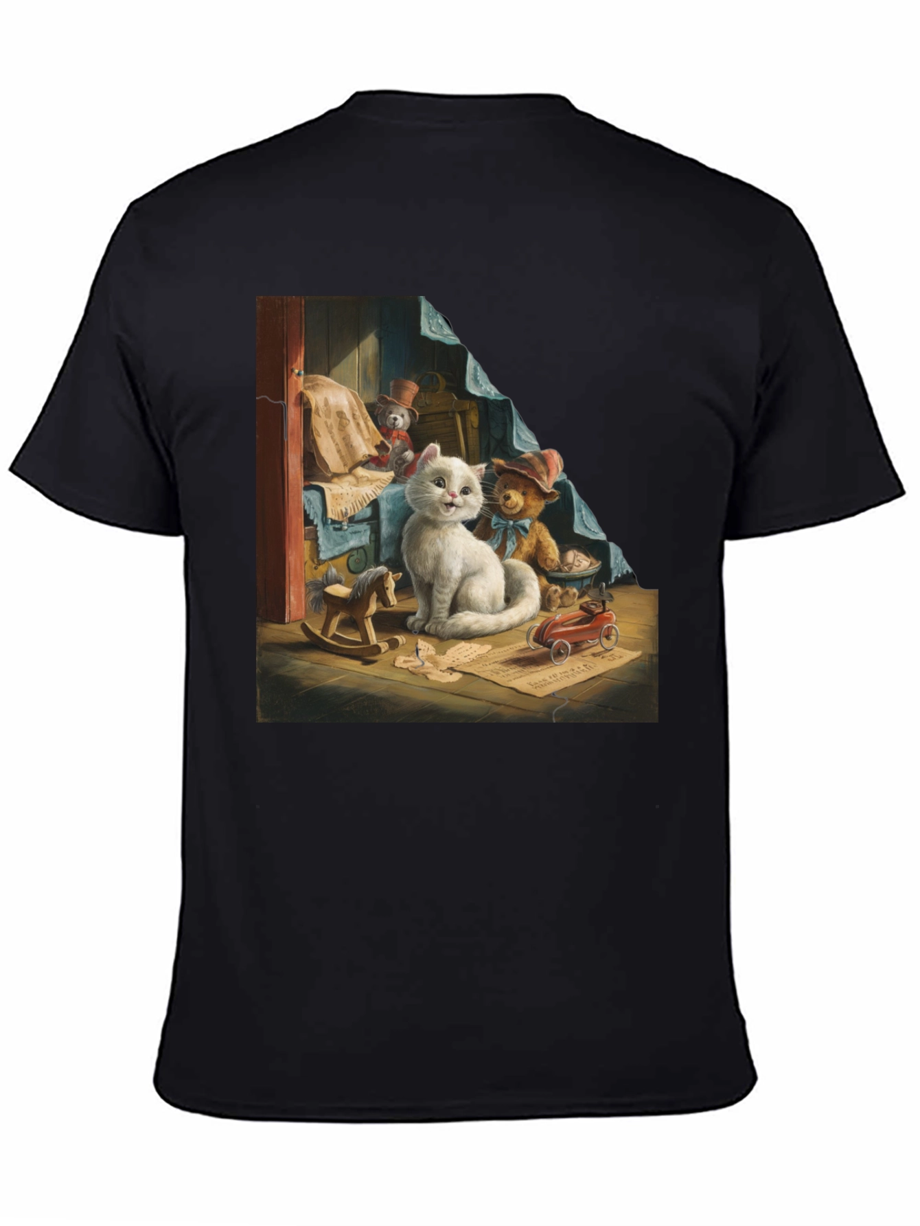 Cute Cat with Toys Graphic Tee