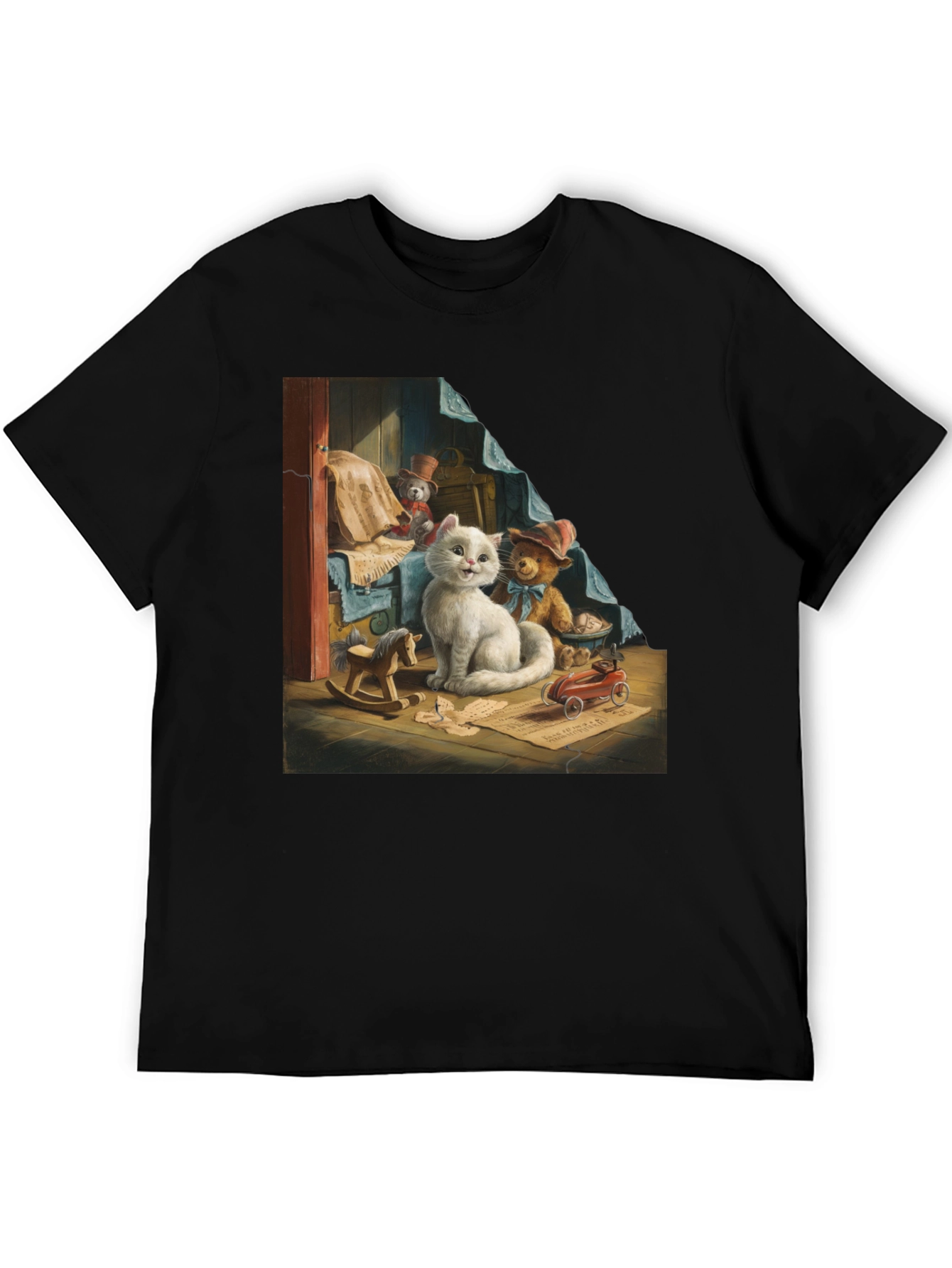 Cute Cat with Toys Graphic Tee