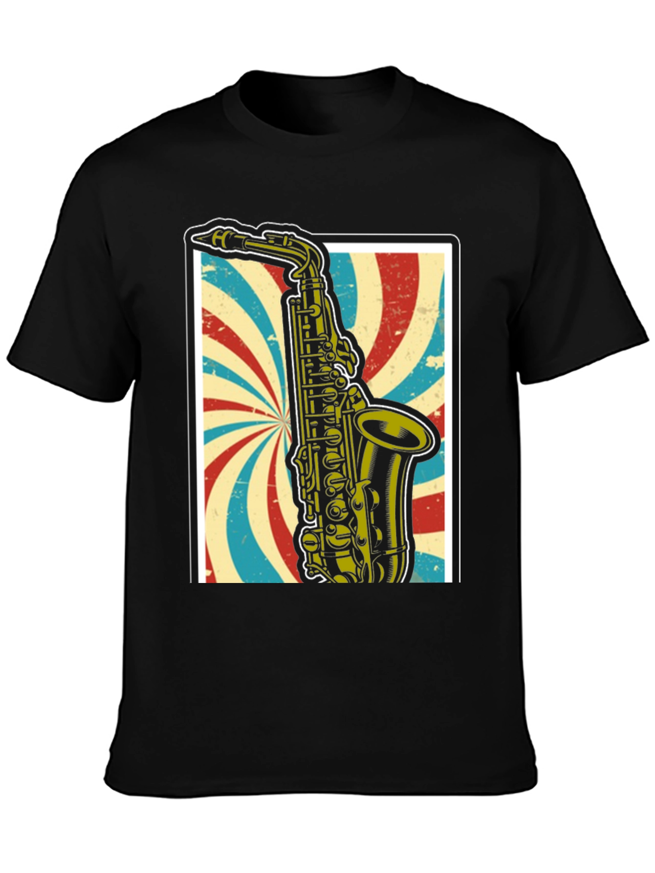 Retro Saxophone Graphic T-Shirt