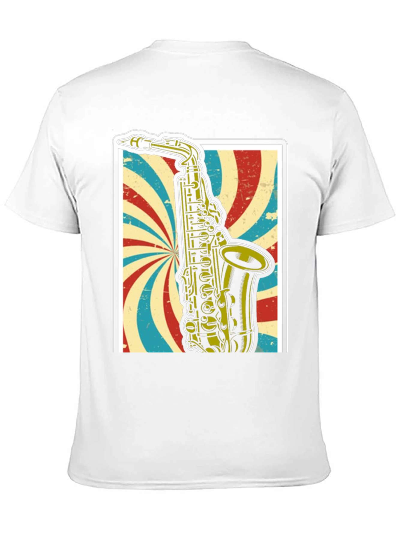 Retro Saxophone Graphic T-Shirt