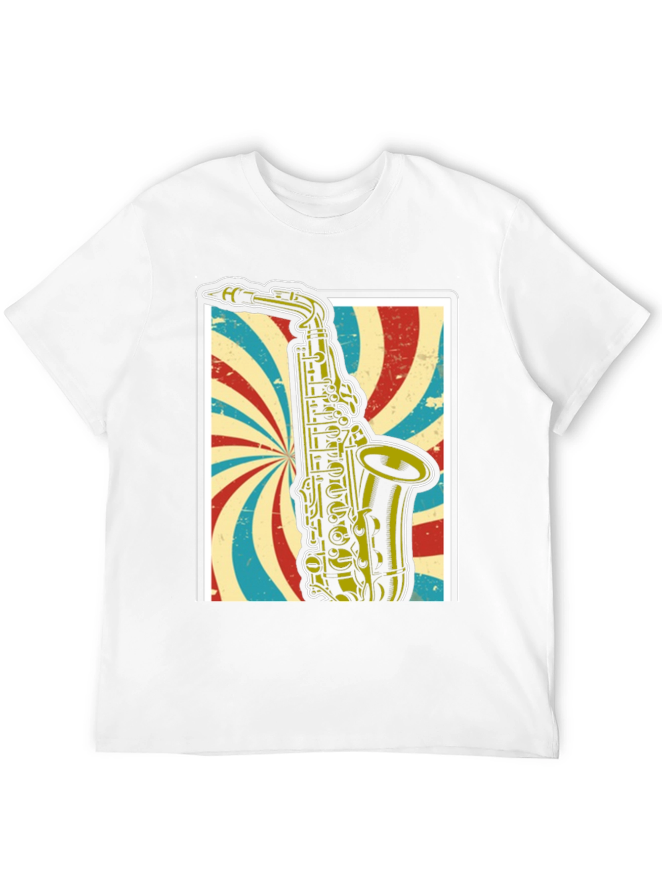 Retro Saxophone Graphic T-Shirt