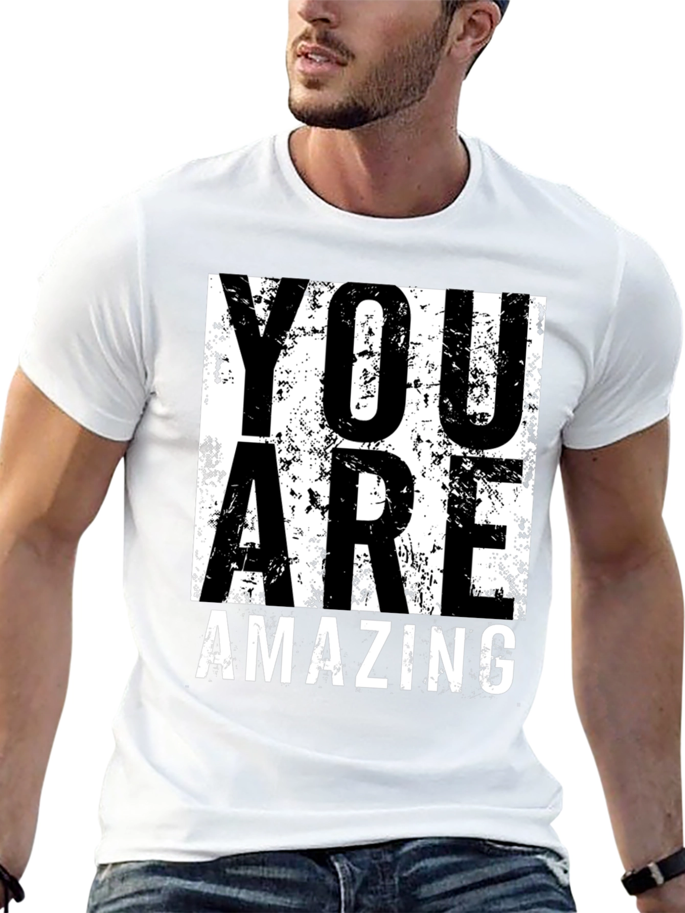 You Are Amazing Graphic Tee - Black Cotton T-Shirt