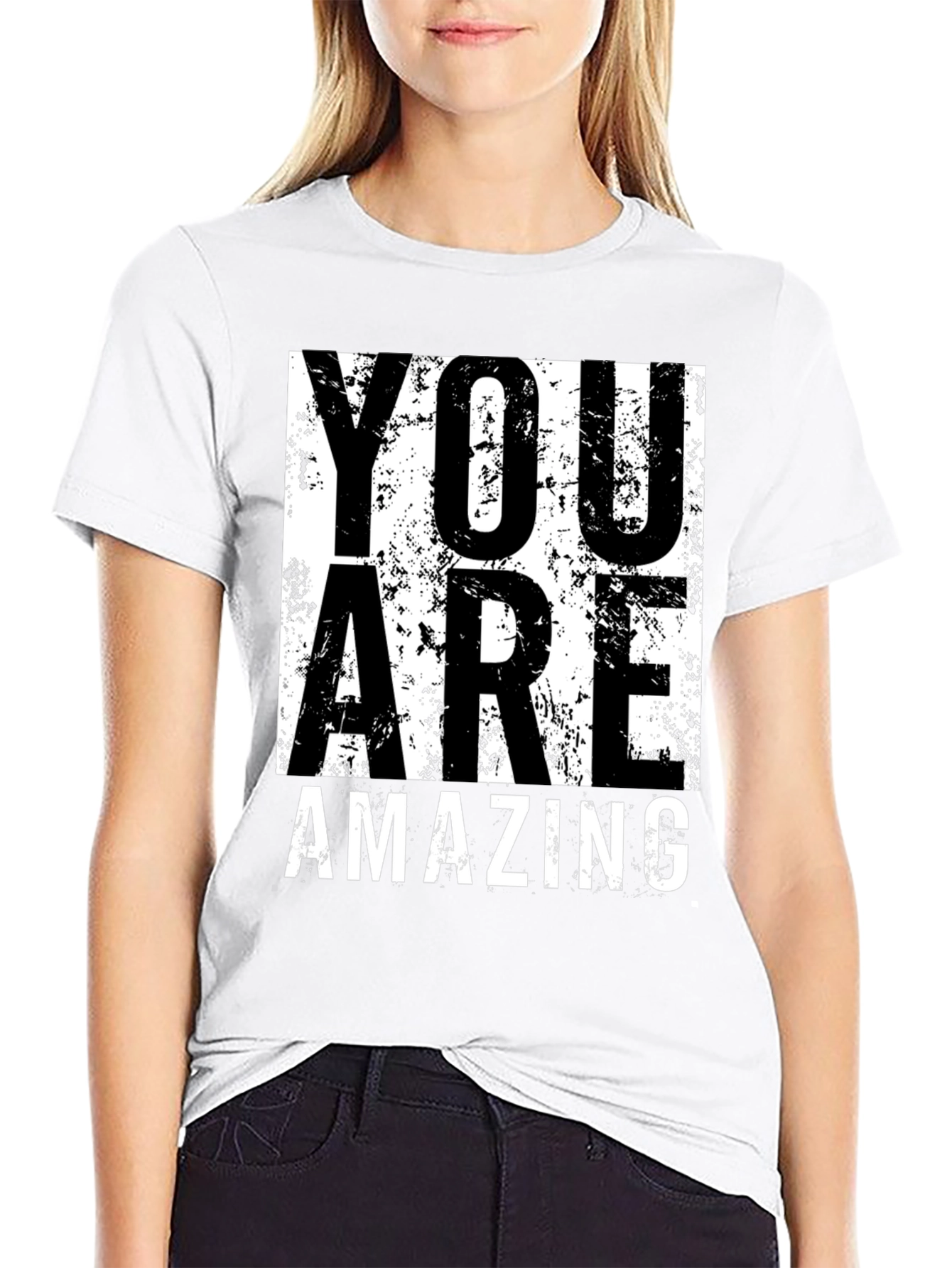 You Are Amazing Graphic Tee - Black Cotton T-Shirt