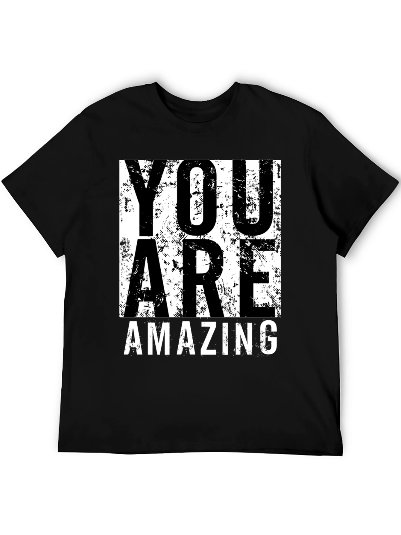 You Are Amazing Graphic Tee - Black Cotton T-Shirt