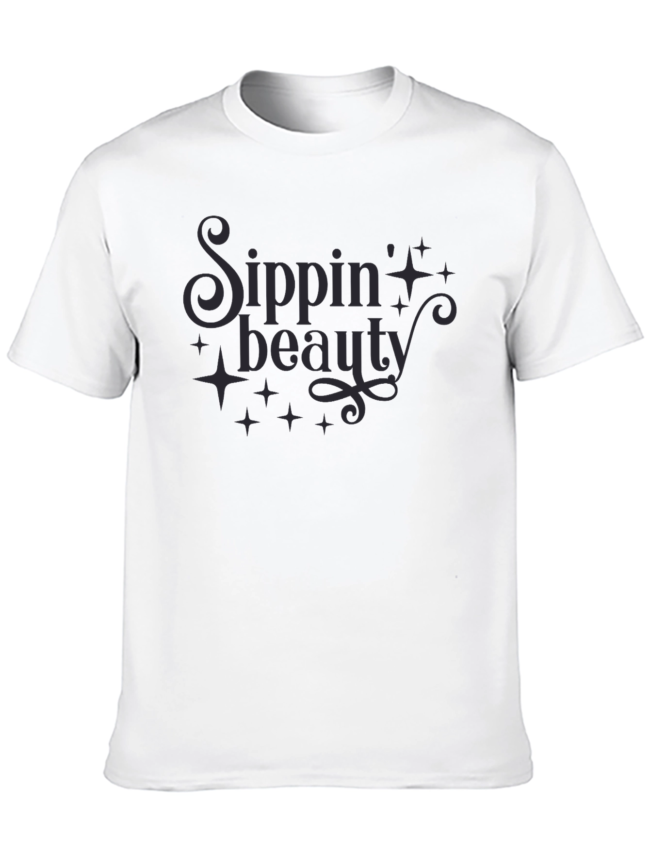Sippin Beauty Graphic Tee - Stylish Comfort