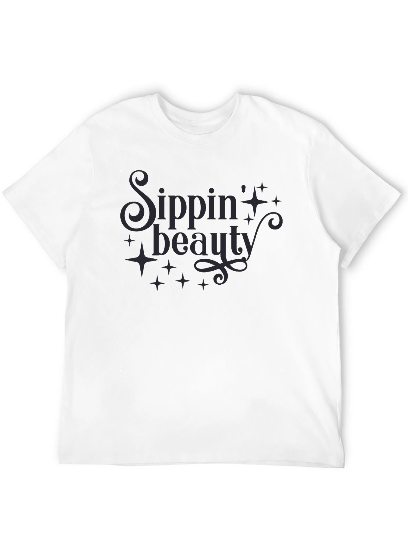 Sippin Beauty Graphic Tee - Stylish Comfort