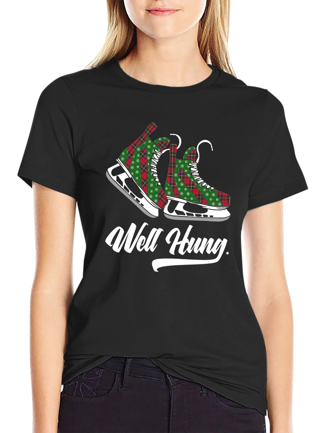 Well Hung Hockey Skates T-Shirt