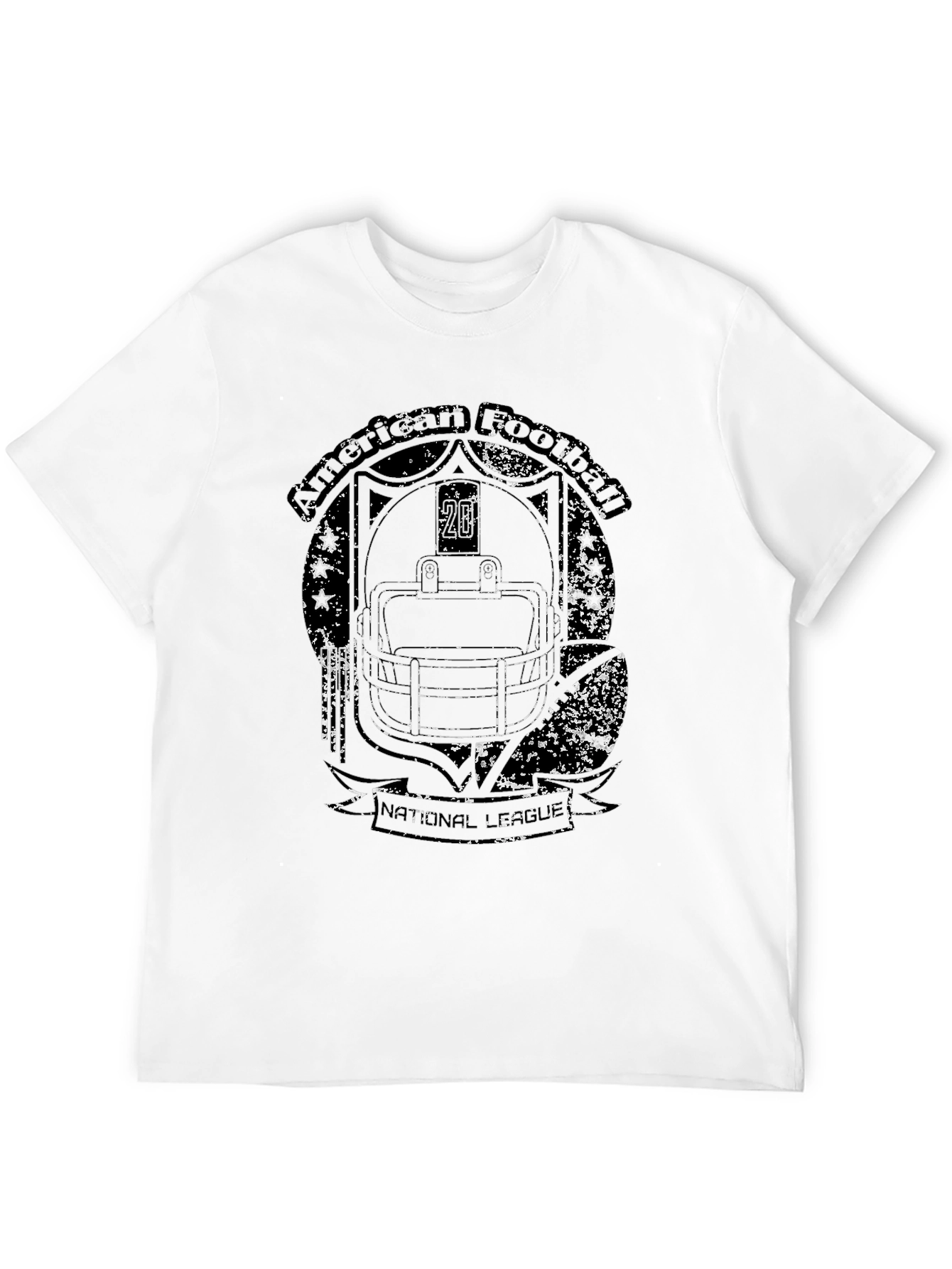 Distressed Football Helmet Graphic Tee