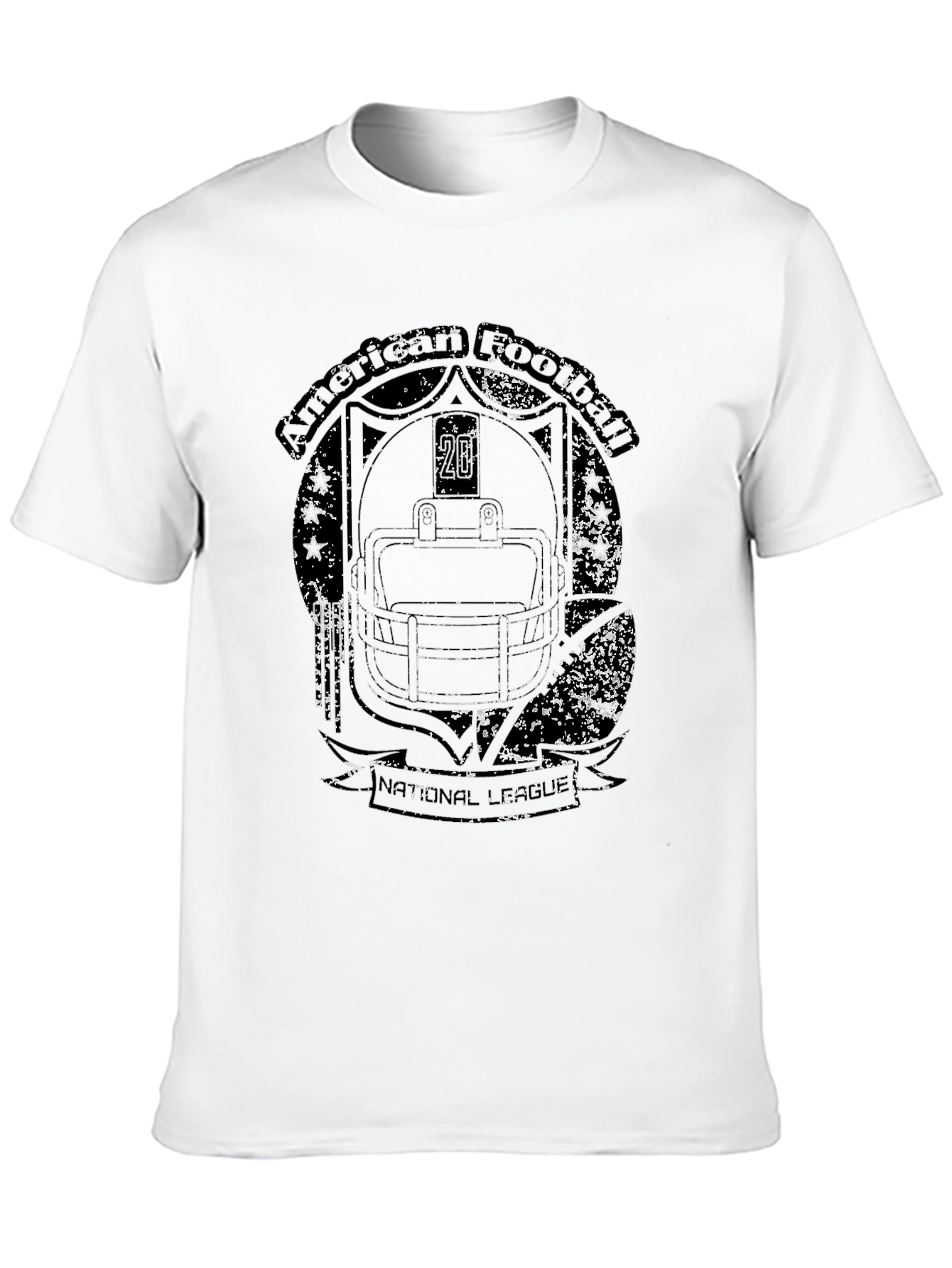 Distressed Football Helmet Graphic Tee