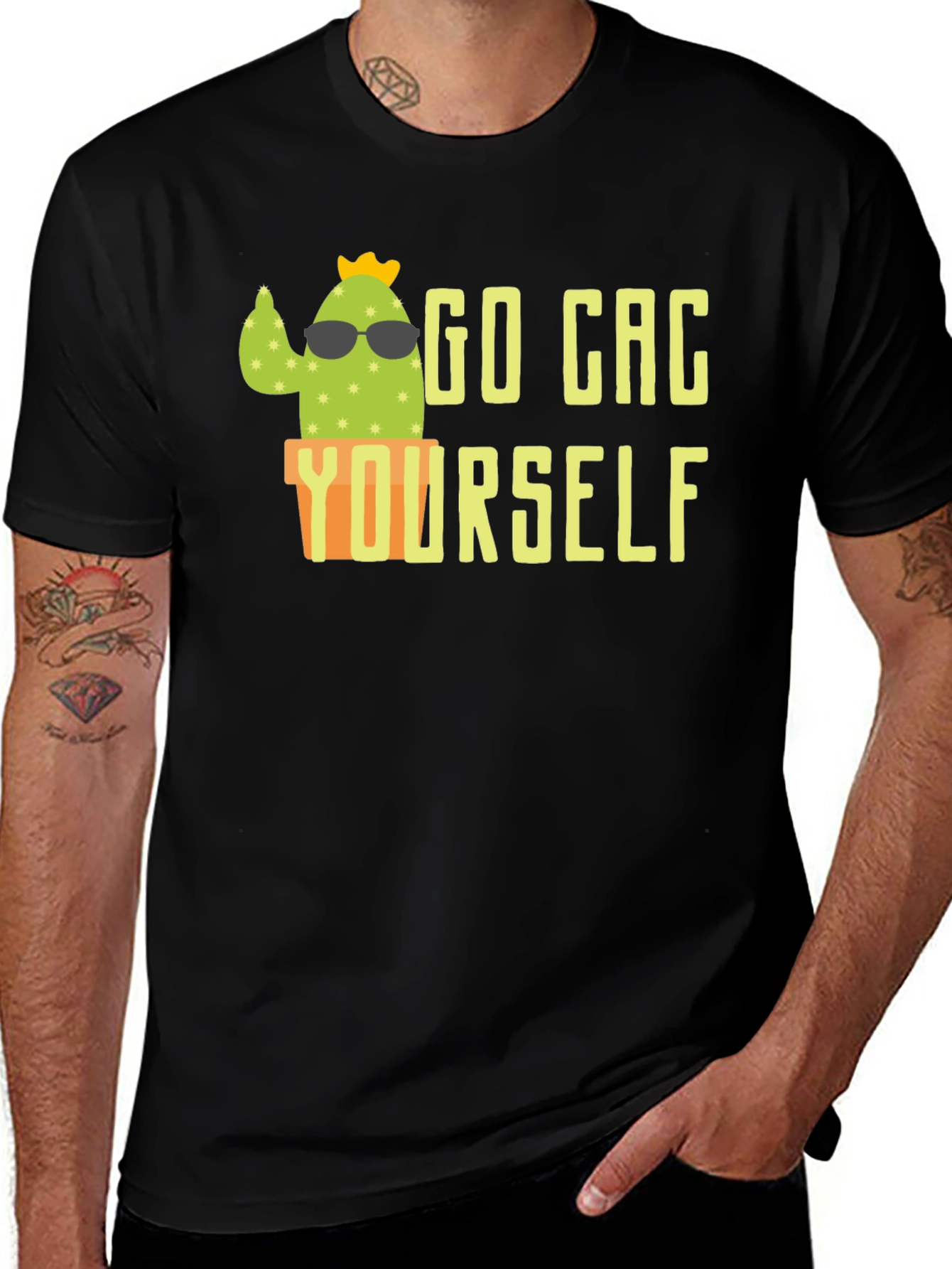 Go Cac Yourself Funny Cactus T-Shirt