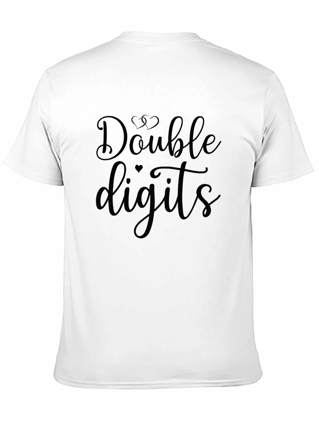 Double Digits Black Graphic Tee Shirt