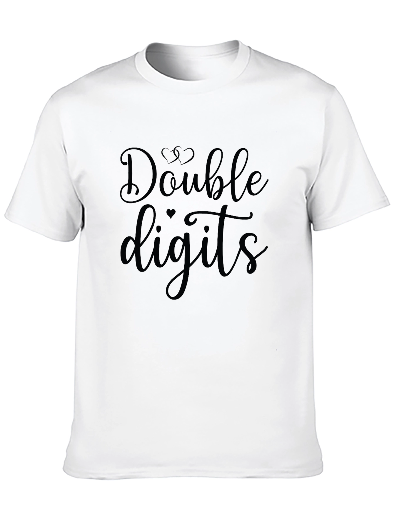 Double Digits Black Graphic Tee Shirt